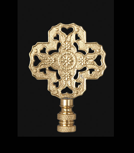 Cross-Heart-Star Finial, 3" Tall, 1/4-27 tap (11083)