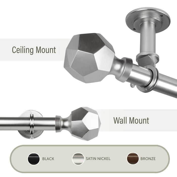 Darden 1" Ceiling Curtain Rod/ Room Divider