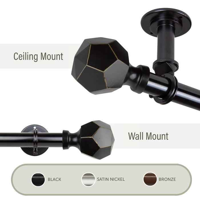 Darden 1" Ceiling Curtain Rod/ Room Divider