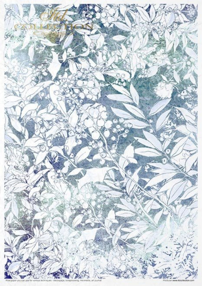 Decorated with Frost Rice Paper by ITD Collection, RP034, Pack of 11 Page 1