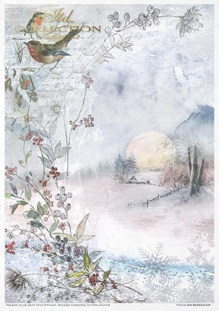 Decorated with Frost Rice Paper by ITD Collection, RP034, Pack of 11 Page 3