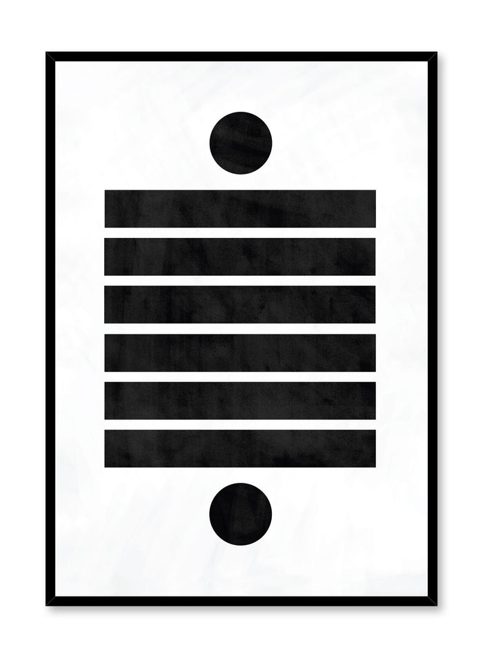 Modern minimalist poster by Opposite Wall with abstract design of Dominos by Toffie Affichiste