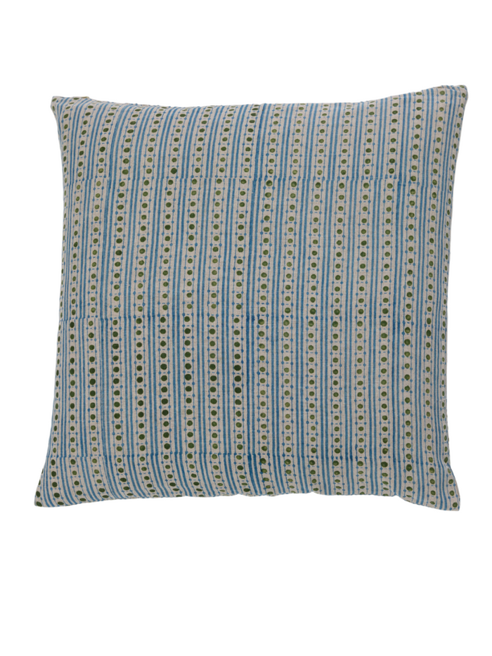 Dora Cornflower Blue/Green Decorative Pillow