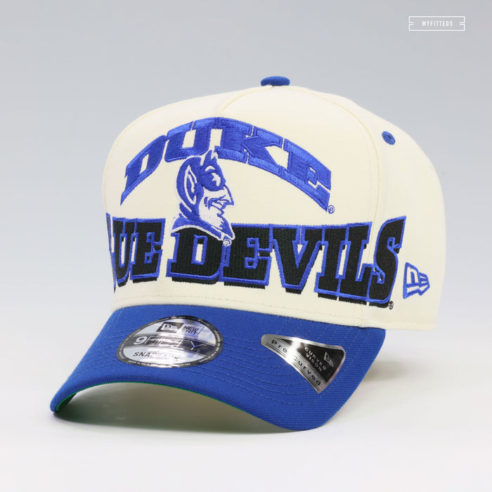DUKE BLUE DEVILS MARCH MADNESS OVERSIZED 9FIFTY A-FRAME NEW ERA SNAPBACK HAT