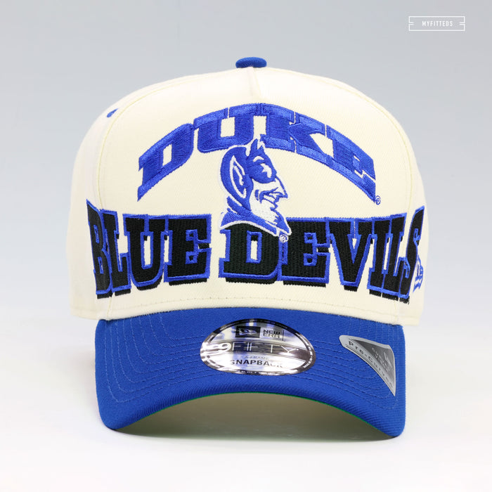 DUKE BLUE DEVILS MARCH MADNESS OVERSIZED 9FIFTY A-FRAME NEW ERA SNAPBACK HAT