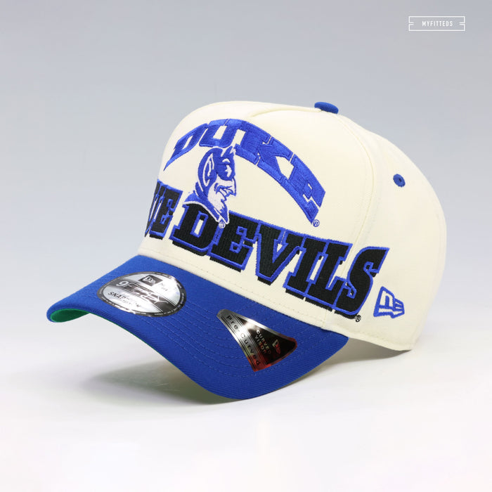 DUKE BLUE DEVILS MARCH MADNESS OVERSIZED 9FIFTY A-FRAME NEW ERA SNAPBACK HAT