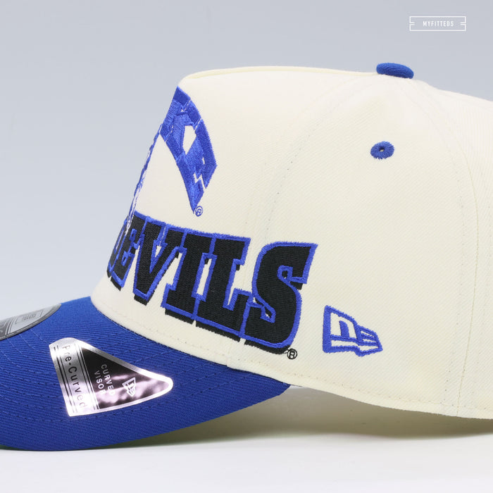 DUKE BLUE DEVILS MARCH MADNESS OVERSIZED 9FIFTY A-FRAME NEW ERA SNAPBACK HAT