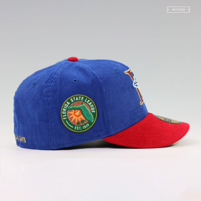 DUNEDIN BLUE JAYS FLORIDA STATE LEAGUE CORDUROY NEW ERA FITTED CAP