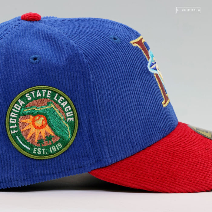 DUNEDIN BLUE JAYS FLORIDA STATE LEAGUE CORDUROY NEW ERA FITTED CAP