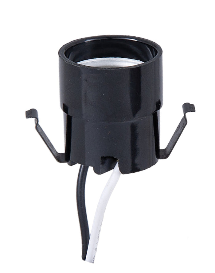 Edison Size Socket With Clip and 8 Inch Lead Wires (47690)