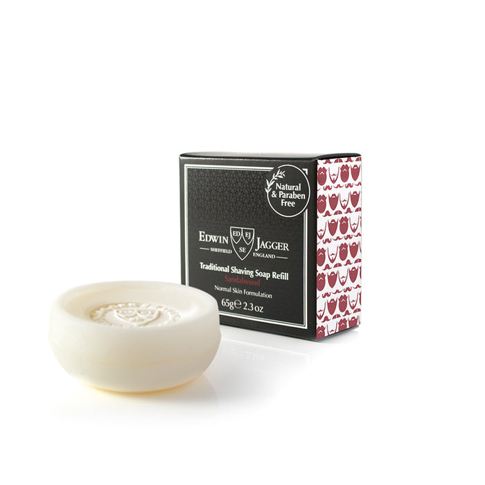 Edwin Jagger Sandalwood Shaving Soap Refill 65g 2.3 Ounces SSSW