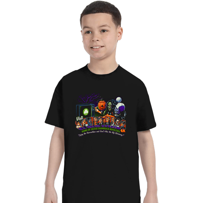 Daily_Deal_Shirts T-Shirts, Youth / XS / Black Enjoy the Horrorthon in Santa Mira