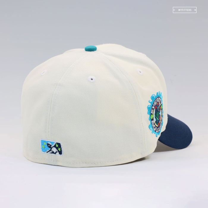 EVERETT AQUASOX JERSEY WORDMARK OFF WHITE NEW ERA FITTED CAP