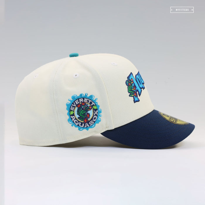 EVERETT AQUASOX JERSEY WORDMARK OFF WHITE NEW ERA FITTED CAP