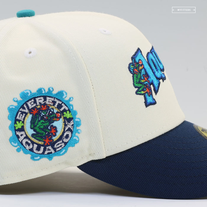 EVERETT AQUASOX JERSEY WORDMARK OFF WHITE NEW ERA FITTED CAP