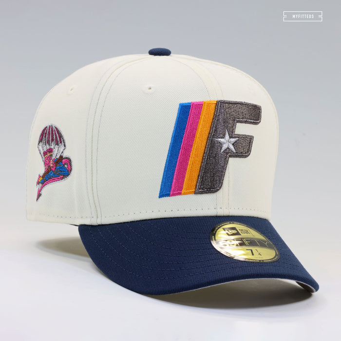 FAYETTEVILLE WOODPECKERS NJ TRANSIT INSPIRED OFF WHITE NEW ERA FITTED CAP