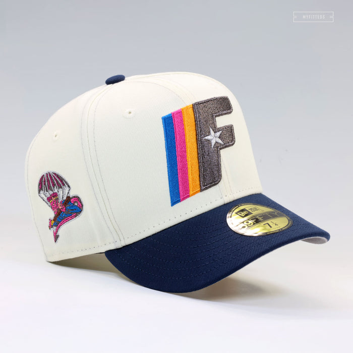 FAYETTEVILLE WOODPECKERS NJ TRANSIT INSPIRED OFF WHITE NEW ERA FITTED CAP