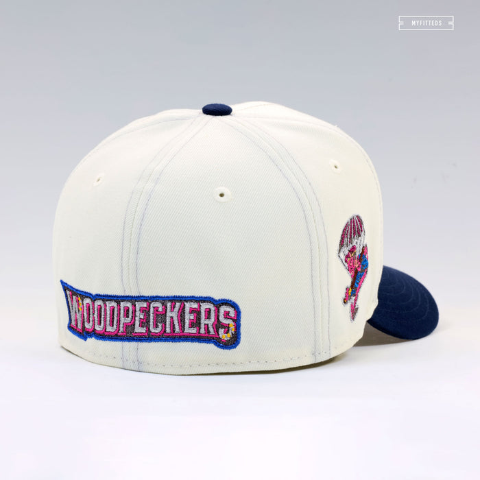 FAYETTEVILLE WOODPECKERS NJ TRANSIT INSPIRED OFF WHITE NEW ERA FITTED CAP