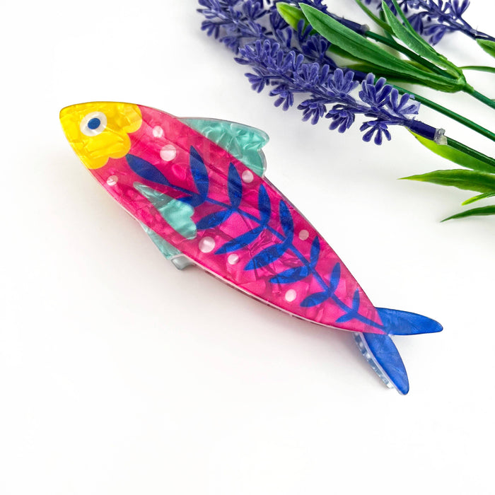 Floral Sardine Hair Claw Clips (Variety)