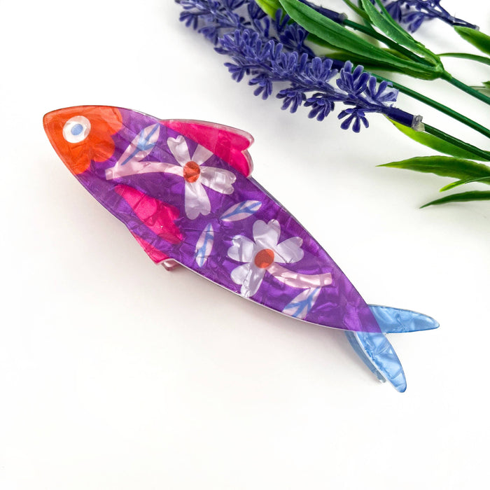 Floral Sardine Hair Claw Clips (Variety)