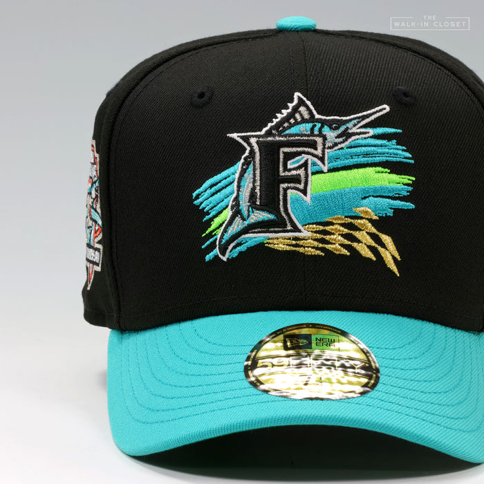 FLORIDA MARLINS 10TH ANNIVERSARY RACING STRIPES AIR MAX 95 INSPIRED NEW ERA FITTED CAP