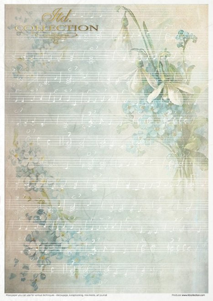 Flower Post Forget-Me-Not Rice Paper by ITD Collection, RP036, 11 Pack Page 2