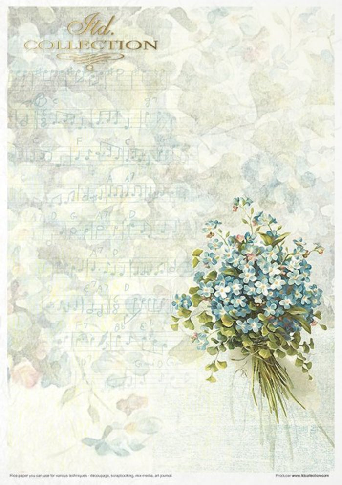 Flower Post Forget-Me-Not Rice Paper by ITD Collection, RP036, 11 Pack Page 3
