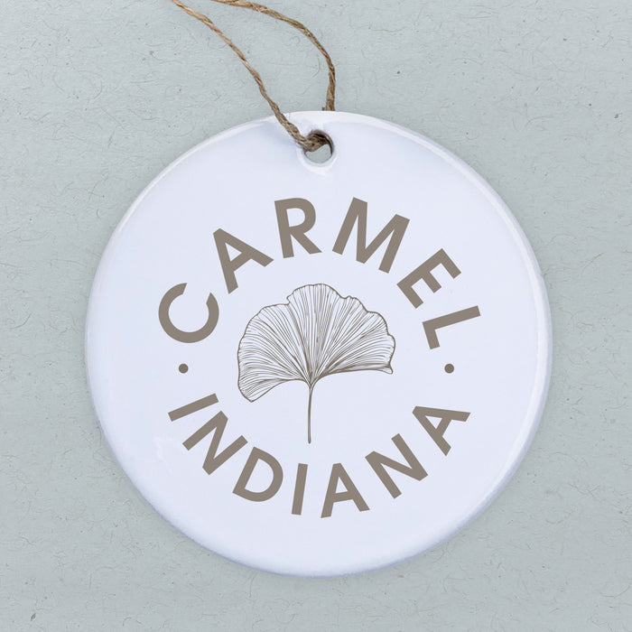 Ginkgo Leaf City State - Custom Ornament