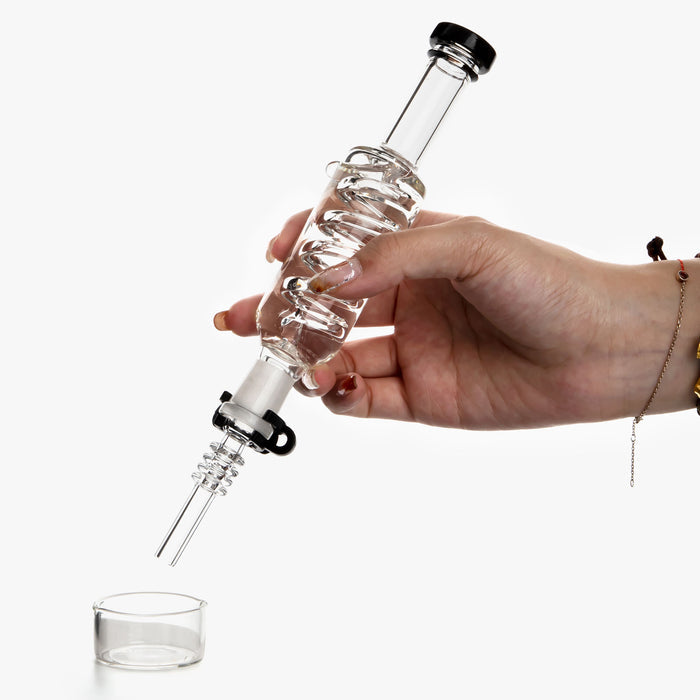 Glycerin Spiral Glass Dab Straw