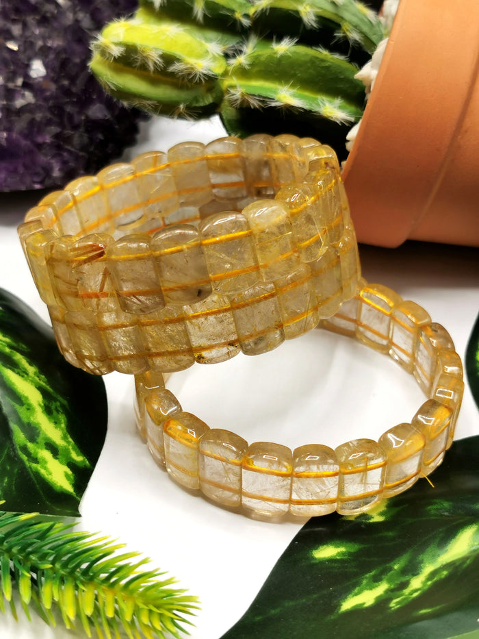 Golden Rutile Bracelet | gemstone/crystal jewelry | Mother's Day/Birthday/Anniversary/Valentine's Day gift - Shwasam