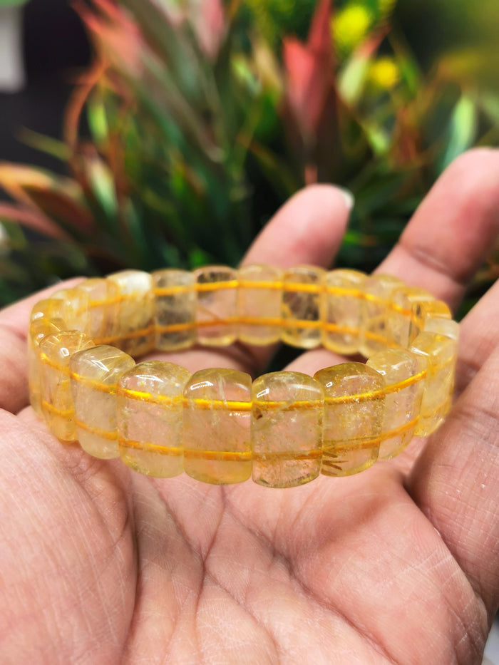Golden Rutile Bracelet | gemstone/crystal jewelry | Mother's Day/Birthday/Anniversary/Valentine's Day gift - Shwasam