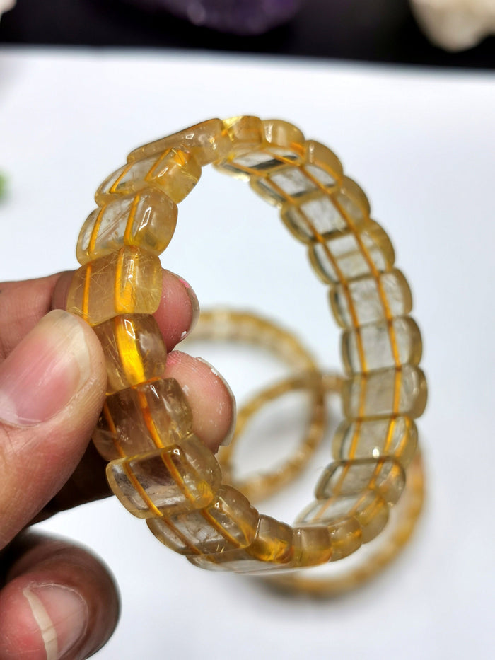 Golden Rutile Bracelet | gemstone/crystal jewelry | Mother's Day/Birthday/Anniversary/Valentine's Day gift - Shwasam