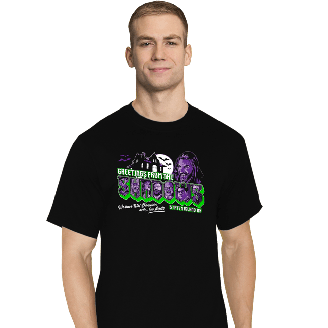 Daily_Deal_Shirts T-Shirts, Tall / Large / Black Greetings From The Shadows
