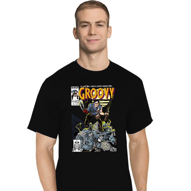 Secret_Shirts T-Shirts, Tall / Large / Black Groovy Comics