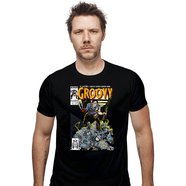 Secret_Shirts Fitted Shirts, Mens / Small / Black Groovy Comics