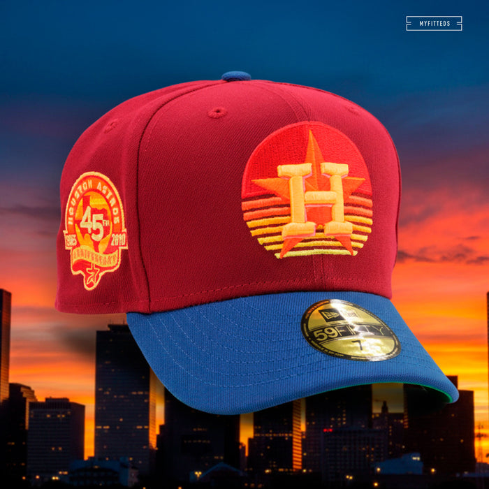 HOUSTON ASTROS 45TH ANNIVERSARY HOUSTON SUNRISE AND SUNSET NEW ERA FITTED CAP