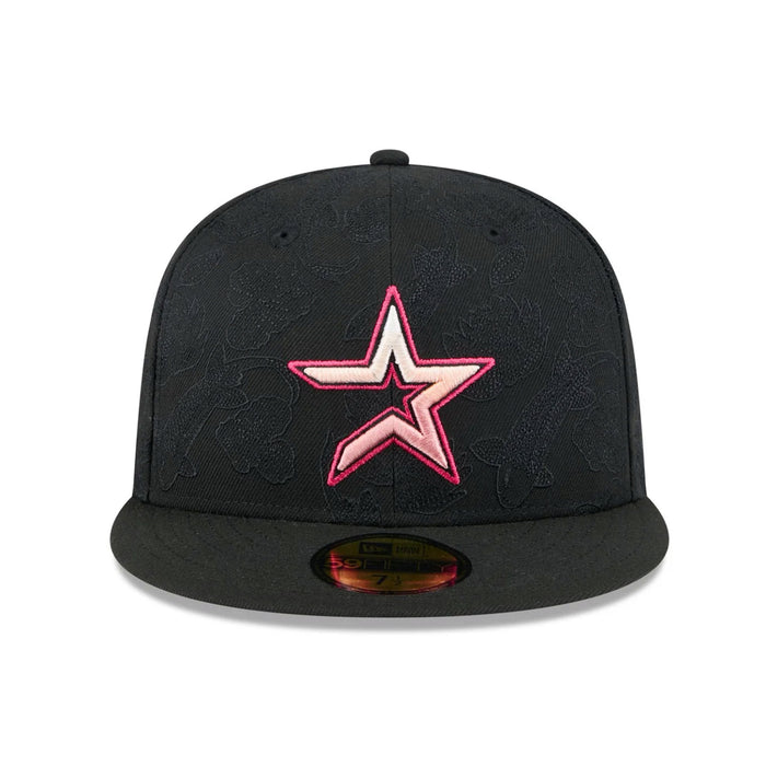 HOUSTON ASTROS KOI FISH ALL OVER EMBROIDERED GRADIENT NEW ERA FITTED CAP