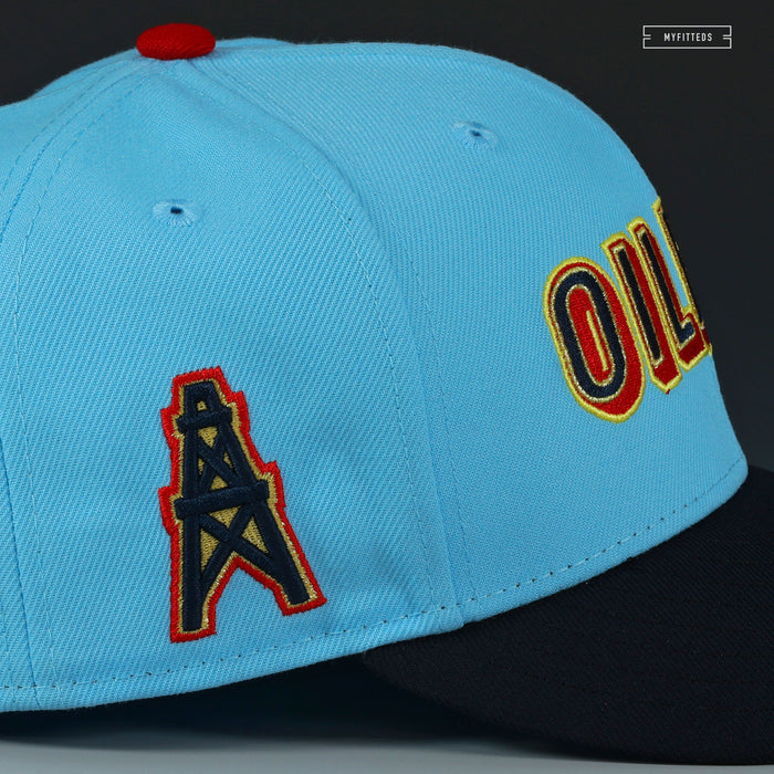 HOUSTON OILERS NFL LUV YA BLUE! ALTERNATE NEW ERA FITTED CAP