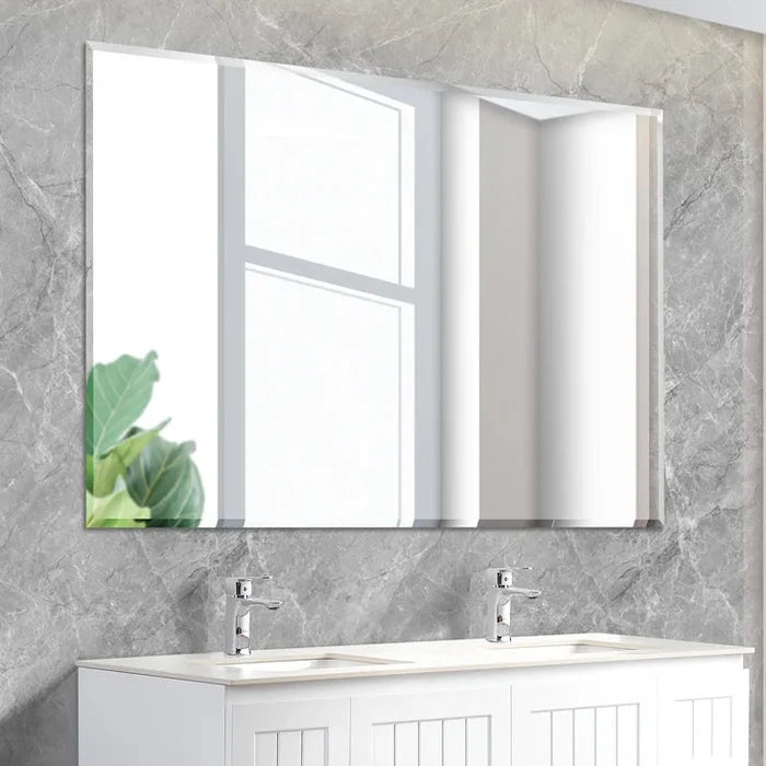 Jasper Rectangular Frameless Bevel Edge Plain Mirror 450-1500mm