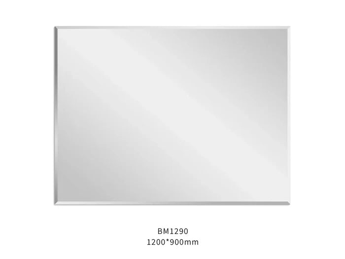 Jasper Rectangular Frameless Bevel Edge Plain Mirror 450-1500mm