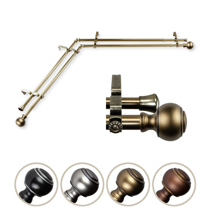 Jaylin Double Corner Curtain Rod
