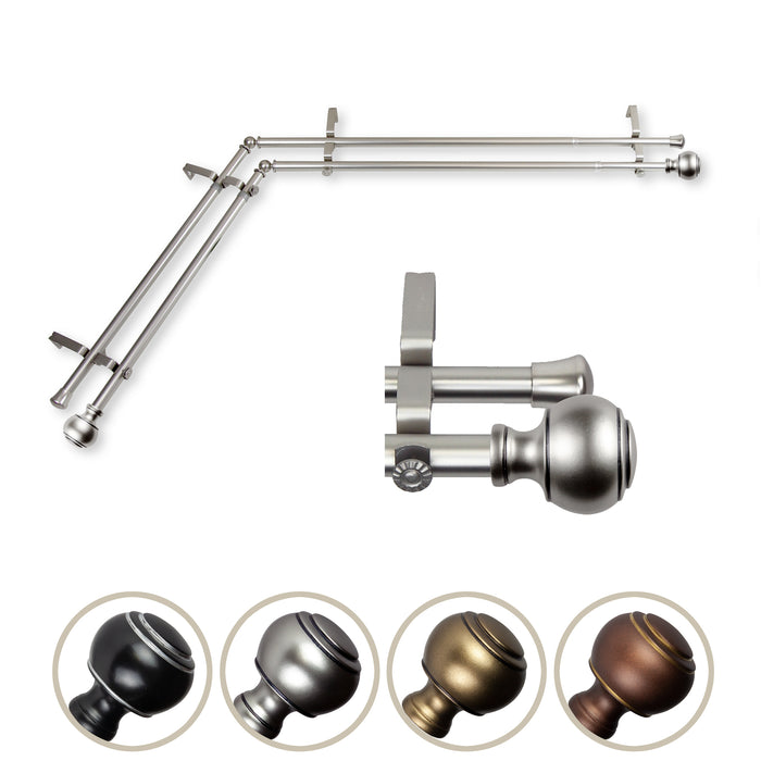 Jaylin Double Corner Curtain Rod