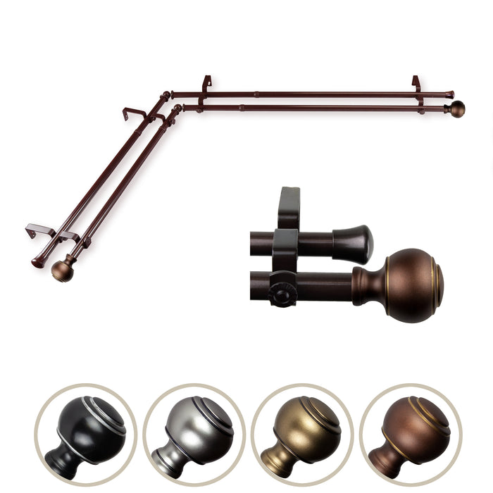 Jaylin Double Corner Curtain Rod