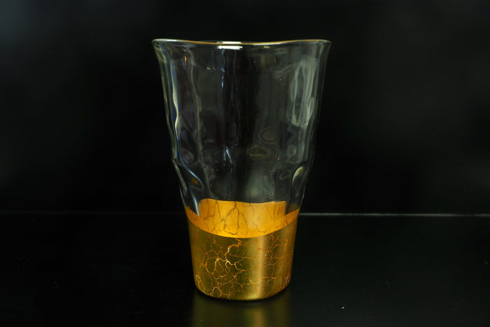 "Kannyu" Warped Glass with Gold Crazing (360ml)