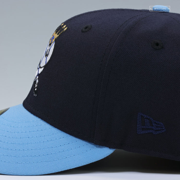 KANSAS CITY ROYALS RAISED ROYAL MR. ROYAL BO JACKSON MIDNIGHT NAVY ULTRA BLUE NEW ERA CAP