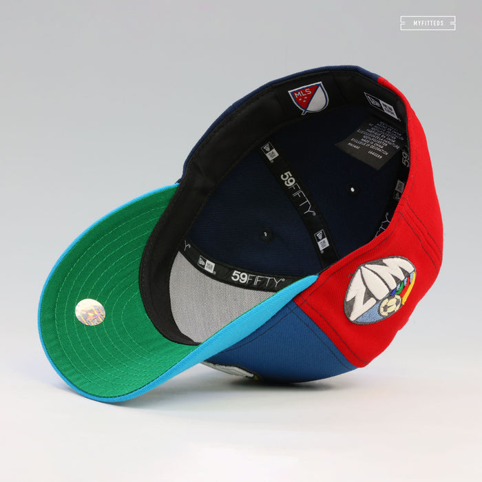 KANSAS CITY WIZARDS THE WIZ 1996 MLS INAUGURAL SEASON RETRO NEW ERA FITTED CAP