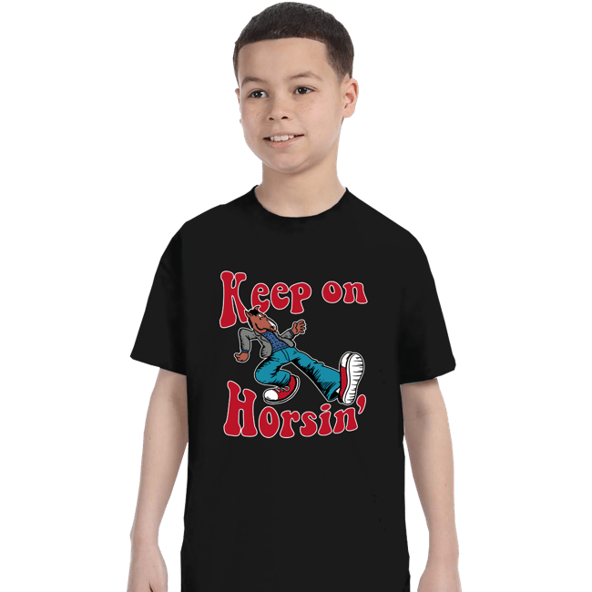 Daily_Deal_Shirts T-Shirts, Youth / XS / Black Keep On Horsin'