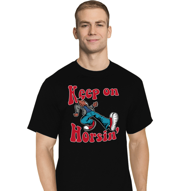 Daily_Deal_Shirts T-Shirts, Tall / Large / Black Keep On Horsin'