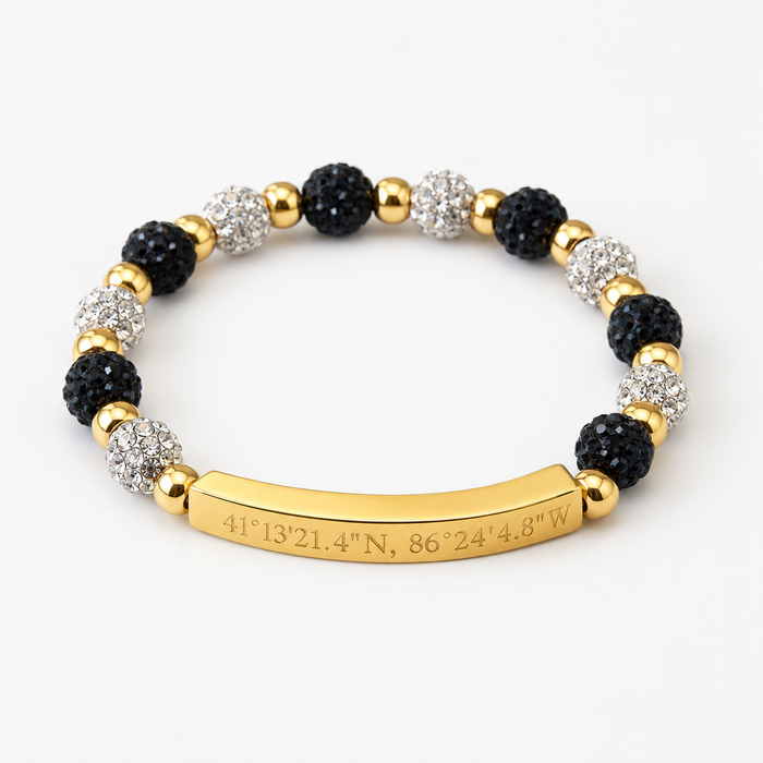 Kerry Coordinate Gold Bar Bracelet