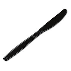 KNIFE/ Heavyweight Polystyrene, Black, 1000/cs-Food Service